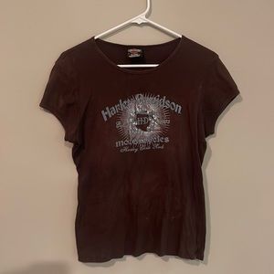Harley-Davidson XL brown tee